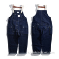 Salopette di jeans larghi di alta qualità all&#39;ingrosso per uomo